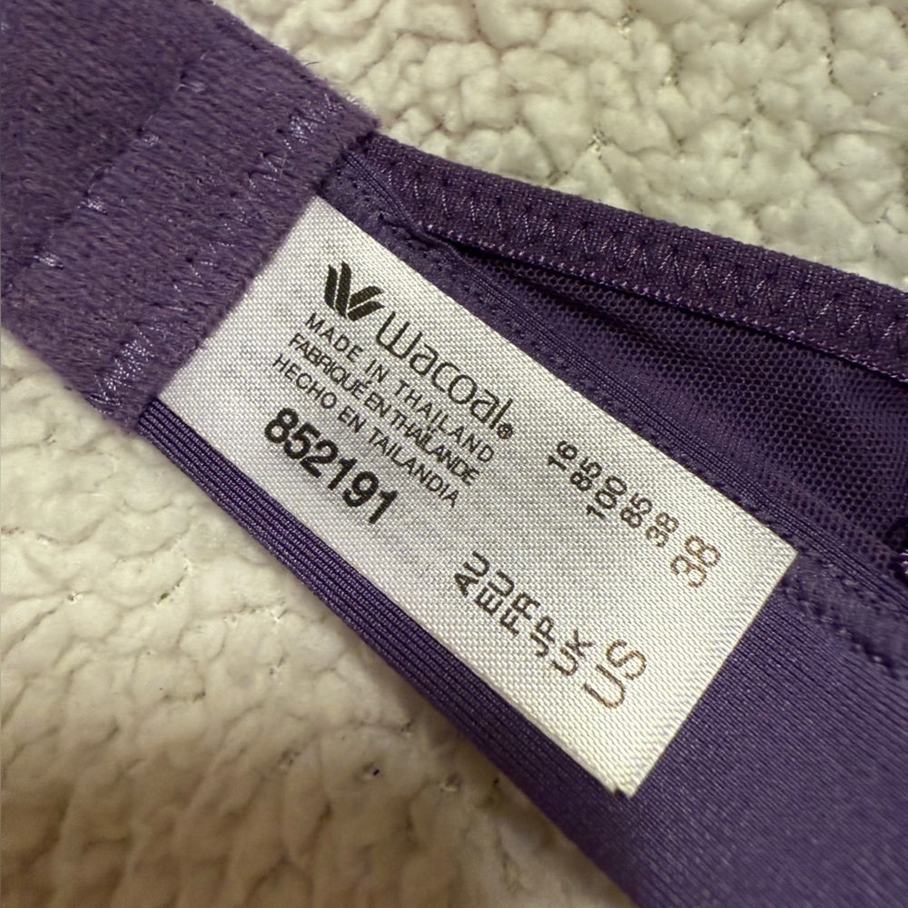 Wacoal Embrace Lace Wire Free Convertible Bra Lavender Purple Bralette - Picture 10 of 11